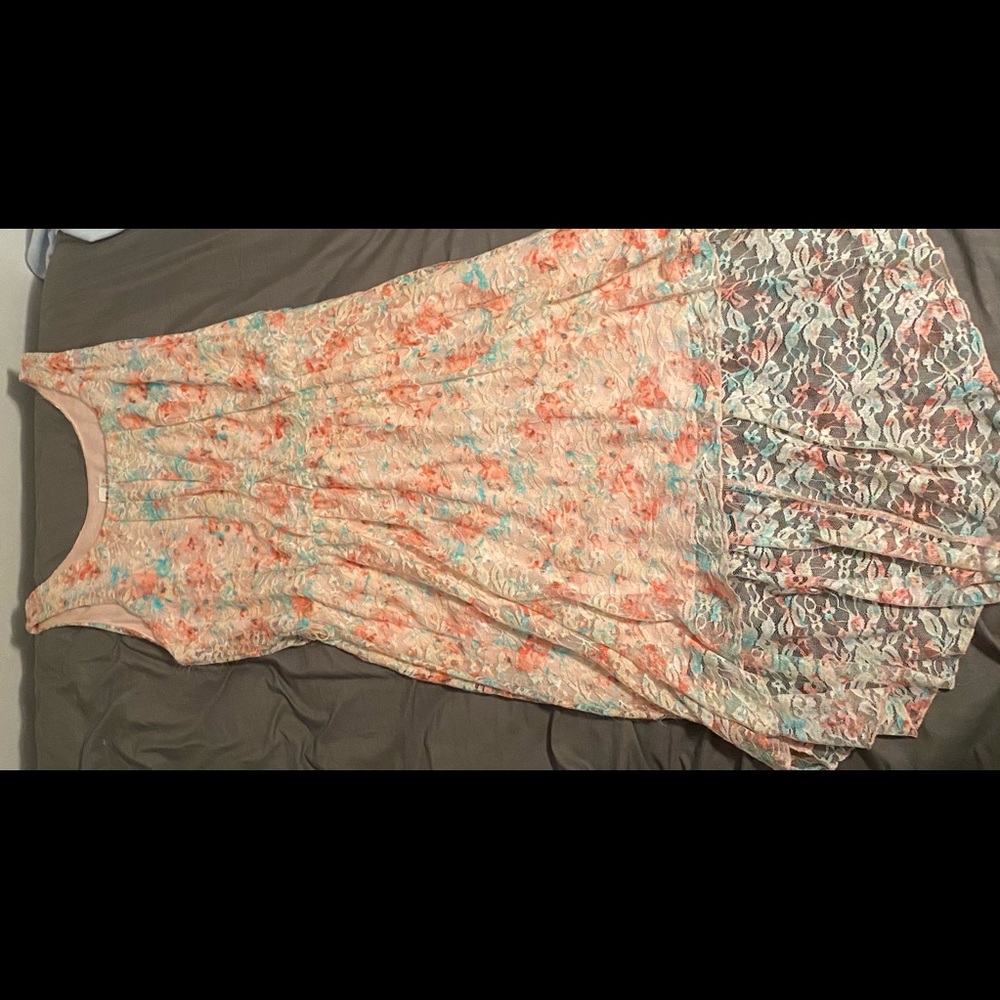 Pink Floral High-Low Dress